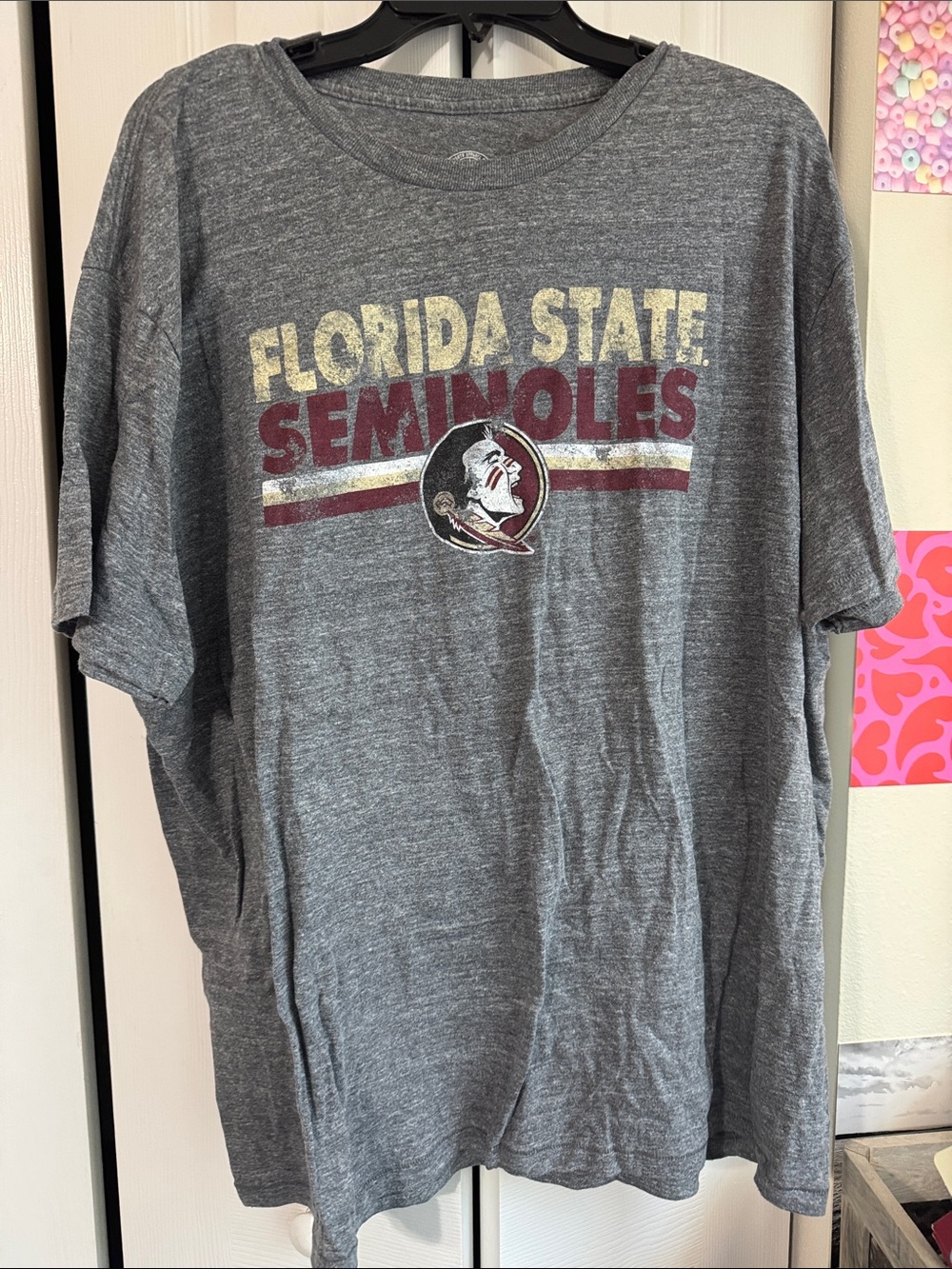 Rivalry Threads Gray Florida State Seminoles Short Sleeve Tee